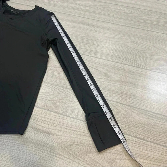 Athleta Dark Gray Athletic Running Long Sleeve Top Shirt Womens Size L - Picture 9 of 10